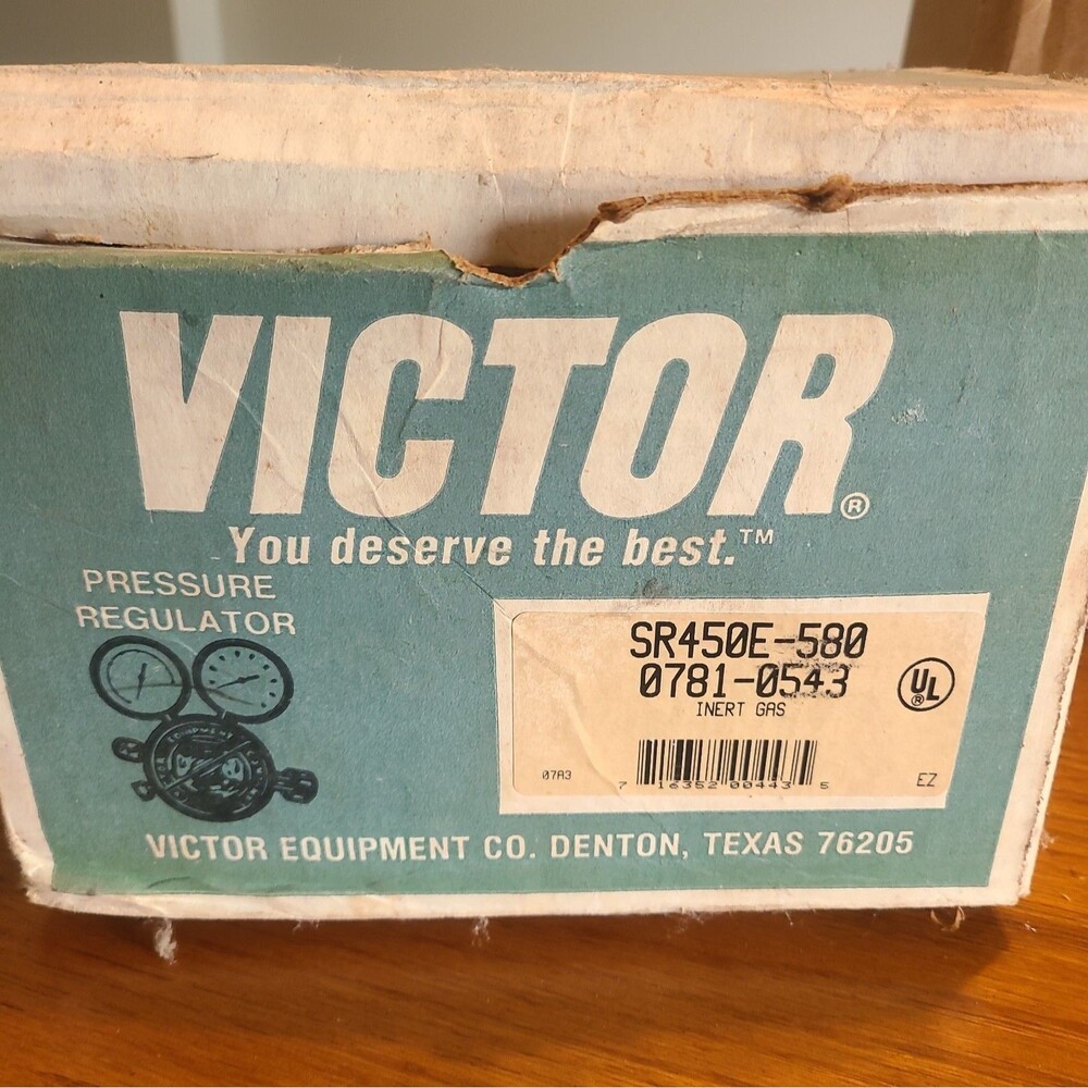 Victor SR450E-580 Heavy Duty Inert Gas Pressure Cyclinder Regulator 0781-0543